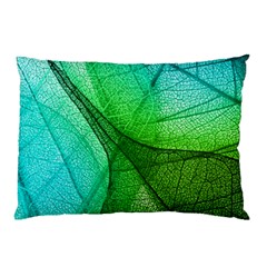 Sunlight Filtering Through Transparent Leaves Green Blue Pillow Case (two Sides) by Ket1n9