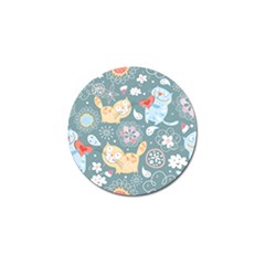 Cute Cat Background Pattern Golf Ball Marker (10 Pack) by Ket1n9