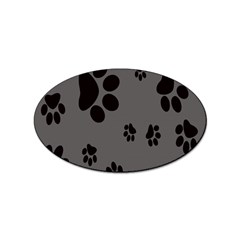 Dog-foodprint Paw Prints Seamless Background And Pattern Sticker (oval) by Ket1n9