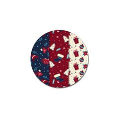 Flat Design Christmas Pattern Collection Art Golf Ball Marker (4 Pack)