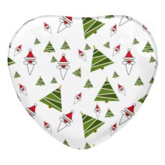 Christmas-santa-claus-decoration Heart Glass Fridge Magnet (4 Pack) by Ket1n9