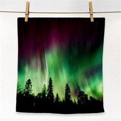 Aurora-borealis-northern-lights Face Towel by Ket1n9