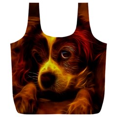 Cute 3d Dog Full Print Recycle Bag (xxl)