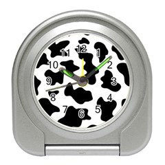 Animal-print-black-and-white-black Travel Alarm Clock by Ket1n9