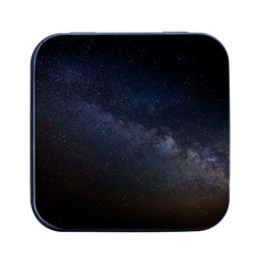 Cosmos-dark-hd-wallpaper-milky-way Square Metal Box (black) by Ket1n9