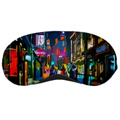 Abstract-vibrant-colour-cityscape Sleep Mask by Ket1n9