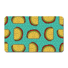 Taco-drawing-background-mexican-fast-food-pattern Magnet (rectangular)