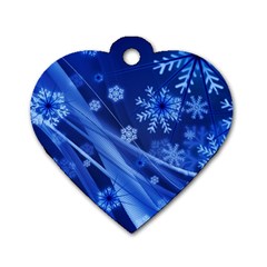 Christmas-card-greeting-card-star Dog Tag Heart (one Side)