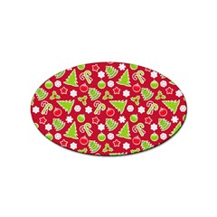 Christmas-paper-scrapbooking-pattern Sticker Oval (100 Pack) by Grandong