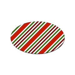 Christmas-color-stripes Sticker Oval (100 Pack) by Grandong