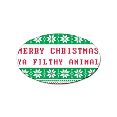 Merry Christmas Ya Filthy Animal Sticker Oval (100 Pack) by Grandong