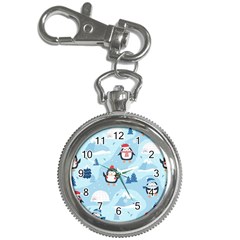 Christmas-seamless-pattern-with-penguin Key Chain Watches by Grandong