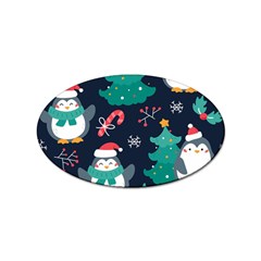 Colorful-funny-christmas-pattern      - Sticker Oval (100 Pack) by Grandong