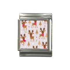 Christmas-seamless-pattern-with-reindeer Italian Charm (13mm) by Grandong