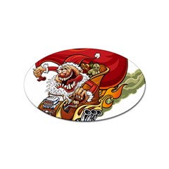 Funny Santa Claus Christmas Sticker Oval (100 Pack) by Grandong