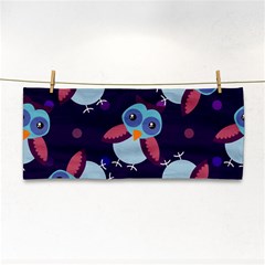 Owl-pattern-background Hand Towel by Grandong