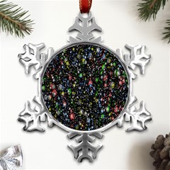 Illustration Universe Star Planet Metal Small Snowflake Ornament by Grandong