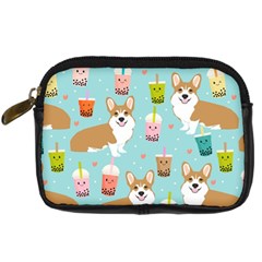 Welsh Corgi Boba Tea Bubble Cute Kawaii Dog Breed Digital Camera Leather Case by Grandong