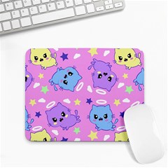 Seamless Pattern With Cute Kawaii Kittens Small Mousepad