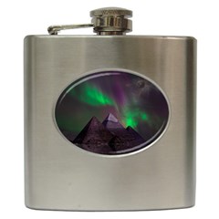 Aurora Northern Lights Celestial Magical Astronomy Hip Flask (6 Oz) by Grandong