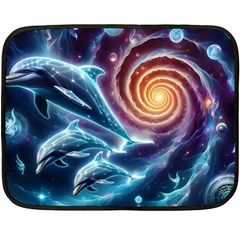 Dolphins Fantasy Fleece Blanket (mini) by Ravend