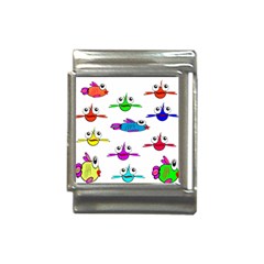 Fish Swim Cartoon Funnycute Italian Charm (13mm)