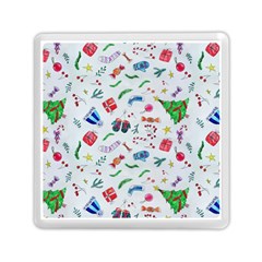 New Year Christmas Winter Memory Card Reader (square) by Pakjumat