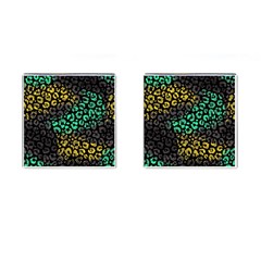 Abstract Geometric Seamless Pattern With Animal Print Cufflinks (square) by Amaryn4rt