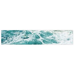 Blue Crashing Ocean Wave Small Premium Plush Fleece Scarf by Jack14