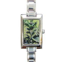 Botanical Tropical Motif Photo Art Rectangle Italian Charm Watch by dflcprintsclothing