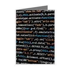 Close Up Code Coding Computer Mini Greeting Card