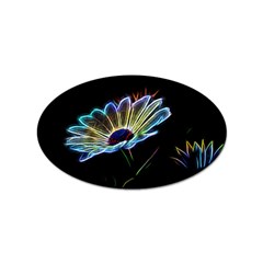 Flower Pattern-design-abstract-background Sticker (oval)