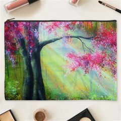 Forests Stunning Glimmer Paintings Sunlight Blooms Plants Love Seasons Traditional Art Flowers Sunsh Cosmetic Bag (xxxl) by Amaryn4rt