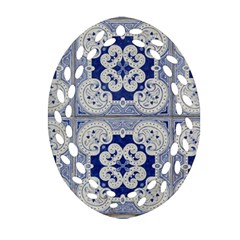 Ceramic-portugal-tiles-wall Oval Filigree Ornament (two Sides)