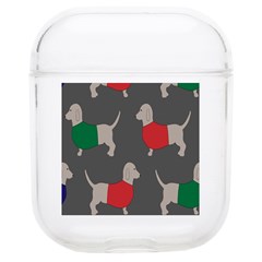 Cute Dachshund Dogs Wearing Jumpers Wallpaper Pattern Background Airpods 1/2 Case by Amaryn4rt