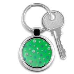 Snowflakes-winter-christmas-overlay Key Chain (round) by Amaryn4rt