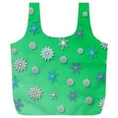 Snowflakes-winter-christmas-overlay Full Print Recycle Bag (xl) by Amaryn4rt