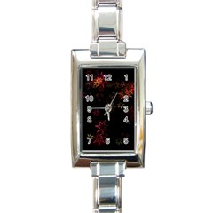 Christmas-background-motif-star Rectangle Italian Charm Watch by Amaryn4rt