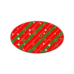 Christmas-paper-star-texture     - Sticker Oval (100 Pack) by Amaryn4rt