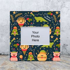 Colorful-funny-christmas-pattern Merry Christmas Xmas White Box Photo Frame 4  X 6  by Amaryn4rt