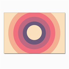 Circles Pattern Bullseye Cream Postcards 5  X 7  (pkg Of 10) by Pakjumat