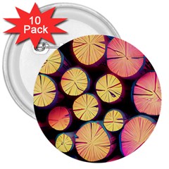 Wood Firewood Wooden 3  Buttons (10 Pack) 