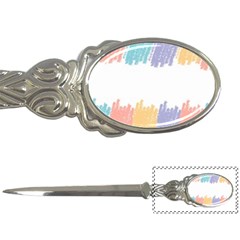 Border Frame Colorful Brush Strokes Letter Opener by Pakjumat