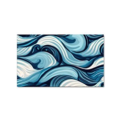 Pattern Ocean Waves Arctic Ocean Blue Nature Sea Sticker (rectangular) by Pakjumat