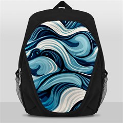 Pattern Ocean Waves Arctic Ocean Blue Nature Sea Backpack Bag