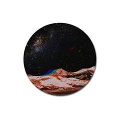 Retro Vintage Space Galaxy Magnet 3  (round) by Pakjumat