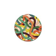 Snake Stripes Intertwined Abstract Golf Ball Marker (4 Pack)