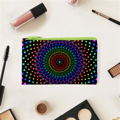 3d Psychedelic Shape Circle Dots Color Cosmetic Bag (xs) by Modalart