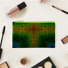 Psychedelic Screen Trippy Cosmetic Bag (xs) by Modalart