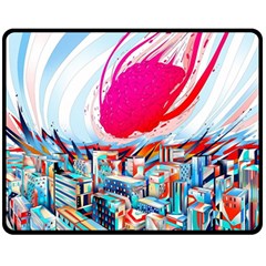 Artistic Psychedelic Art Fleece Blanket (medium)